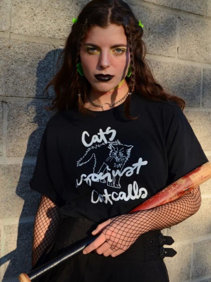 t-shirt cats against catcalls